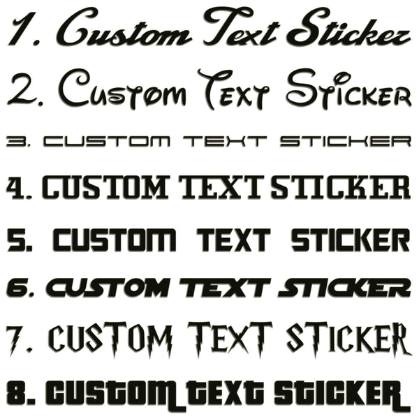 Famous Fonts Custom Text Sticker