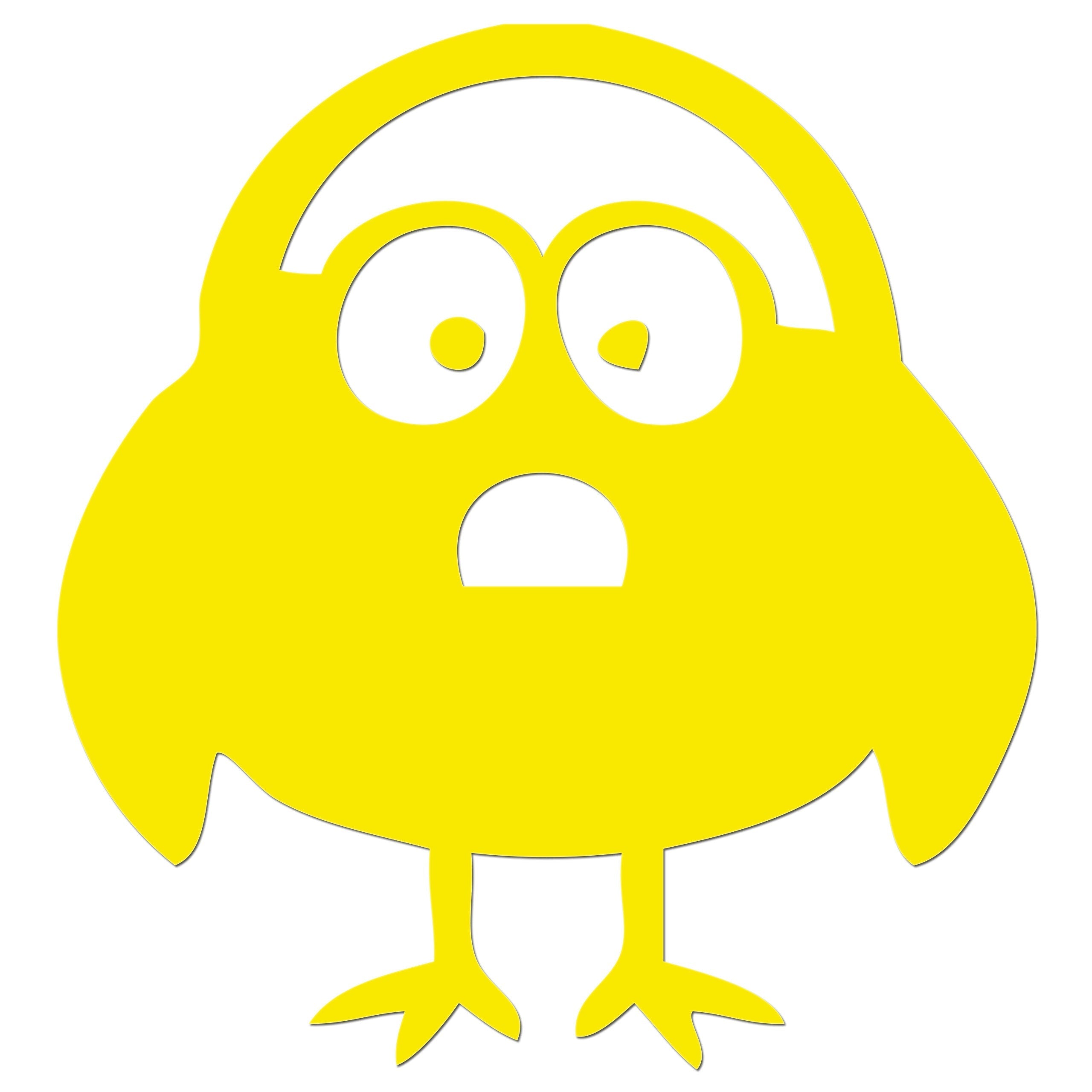 Funny Cartoon Bird Sticker