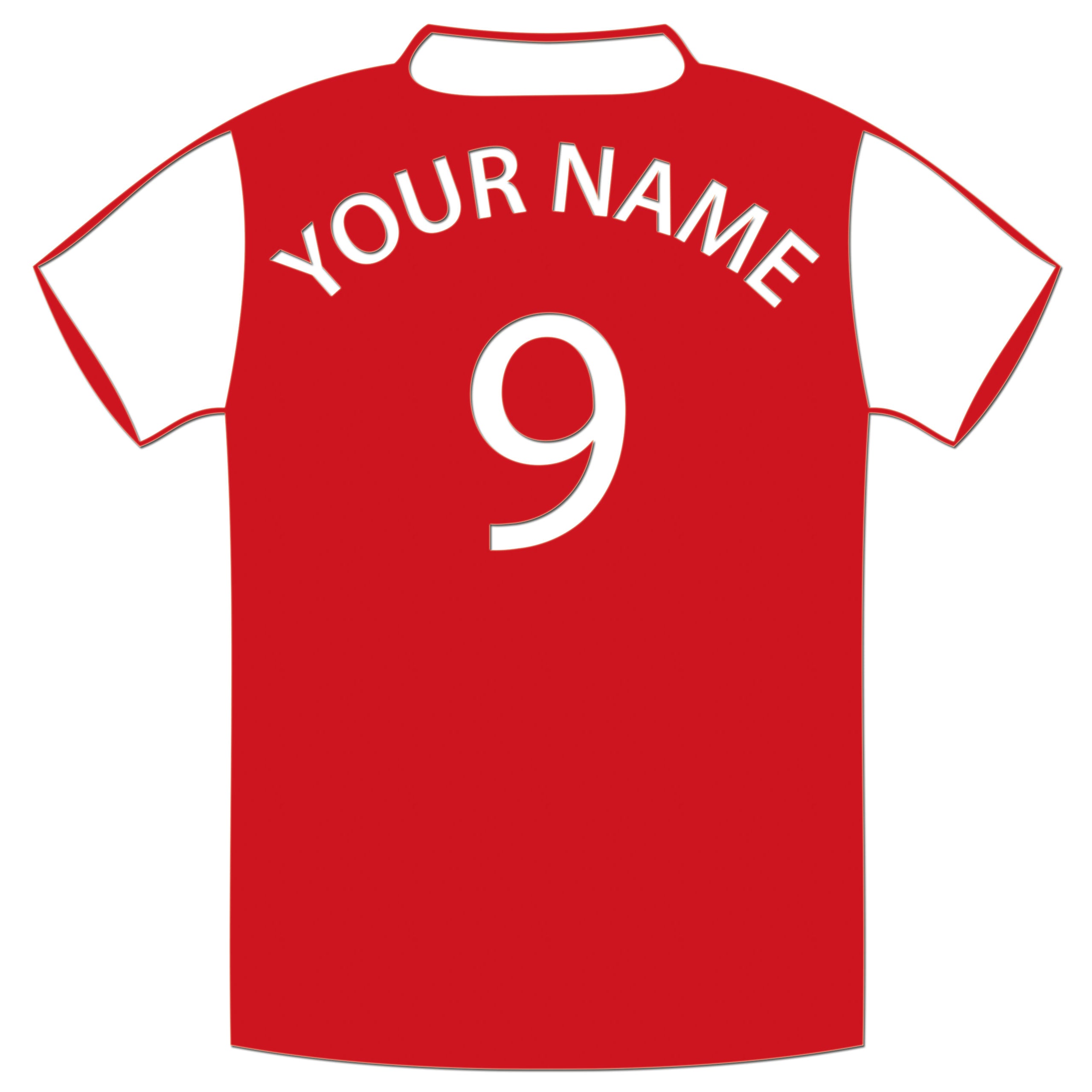 Personalised Football Shirt Sticker