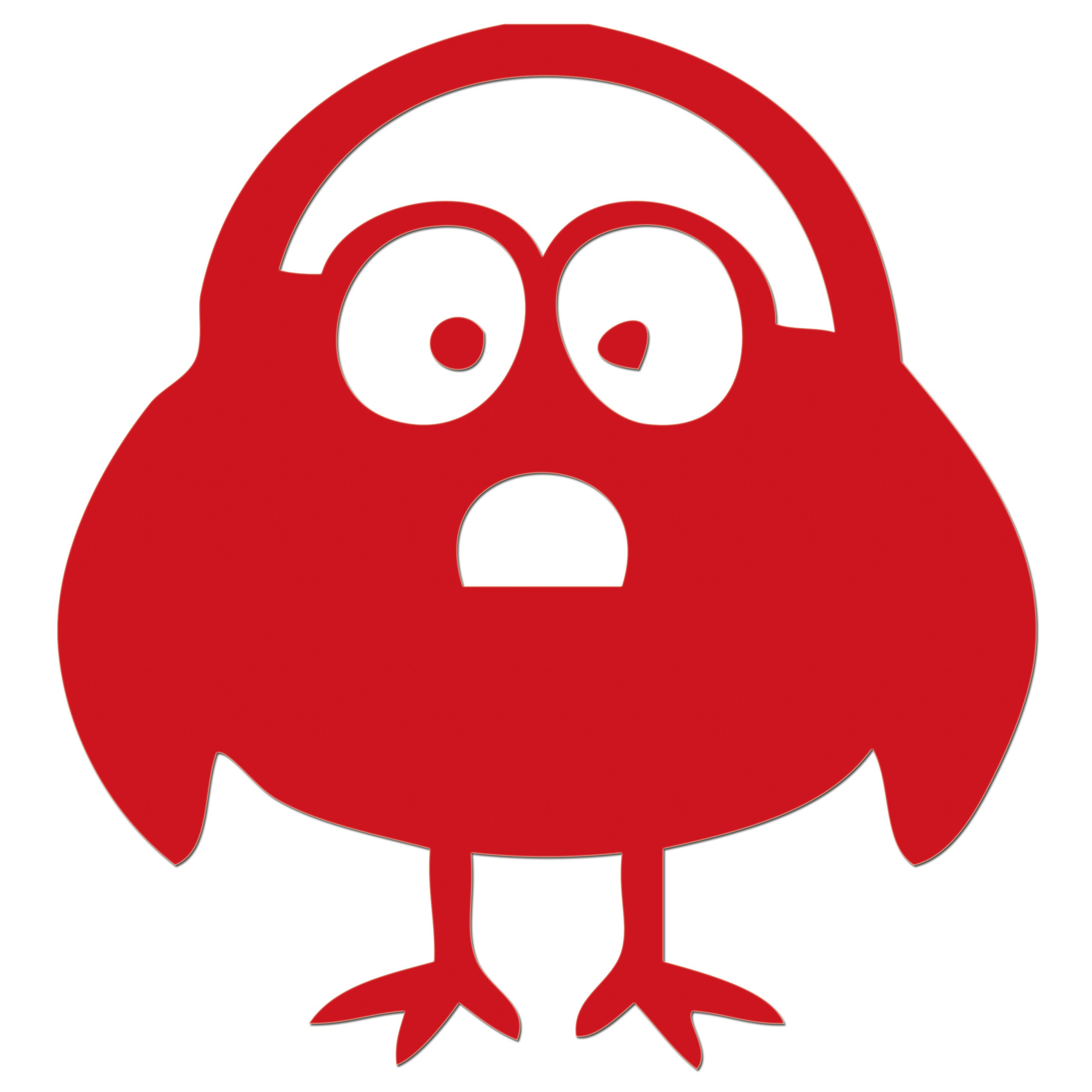 Funny Cartoon Bird Sticker