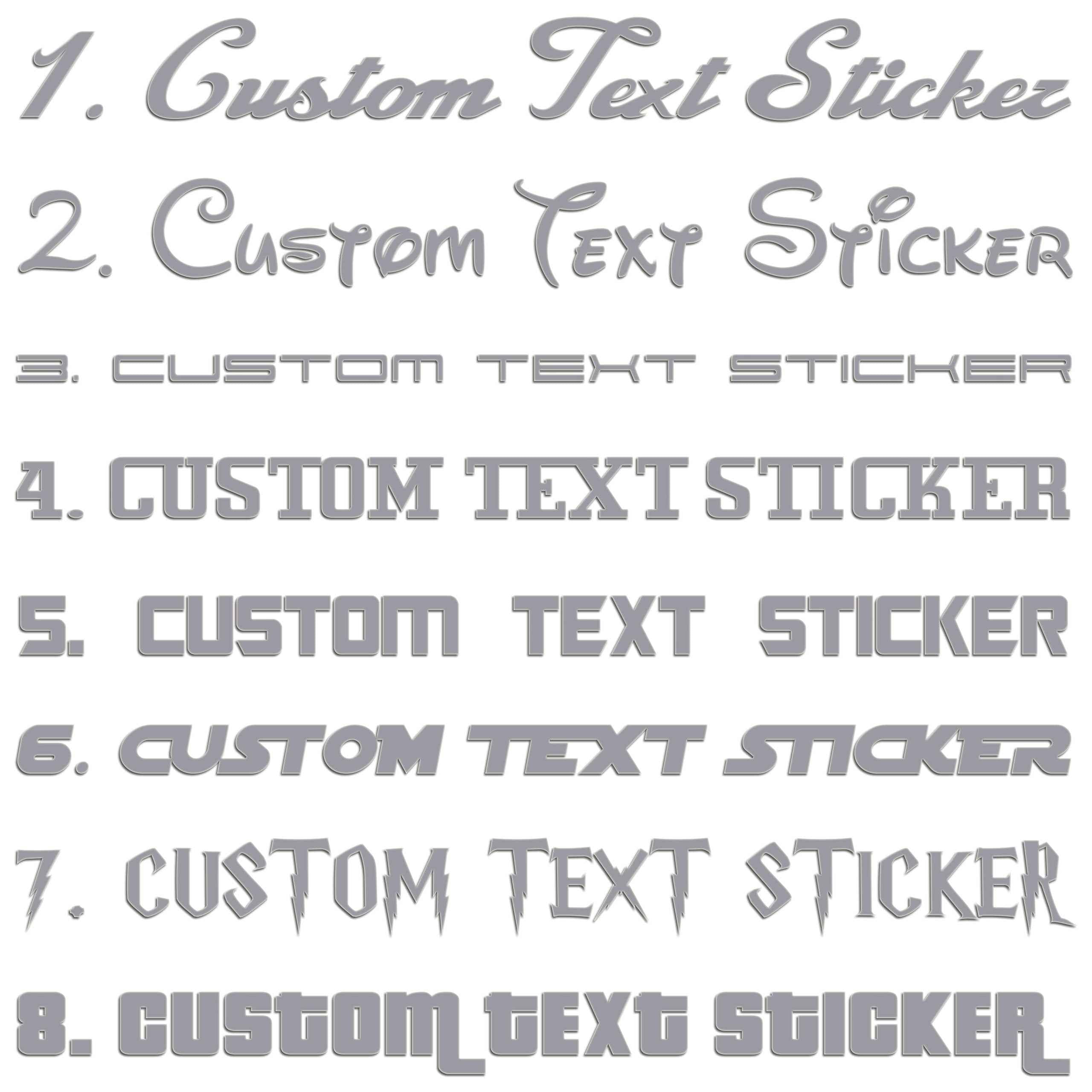 Famous Fonts Custom Text Sticker