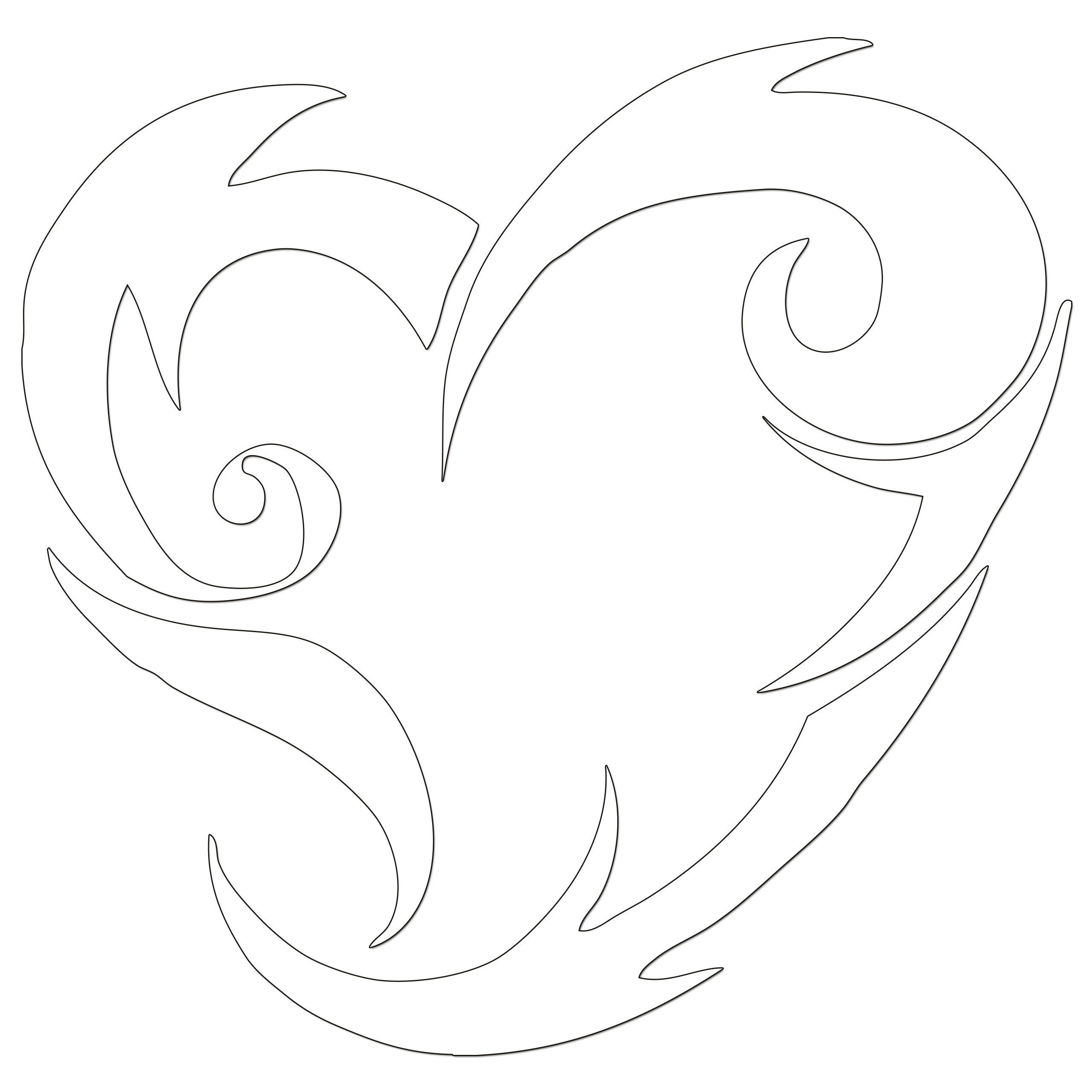 Tribal Love Heart Sticker