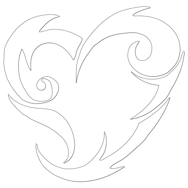 Tribal Love Heart Sticker