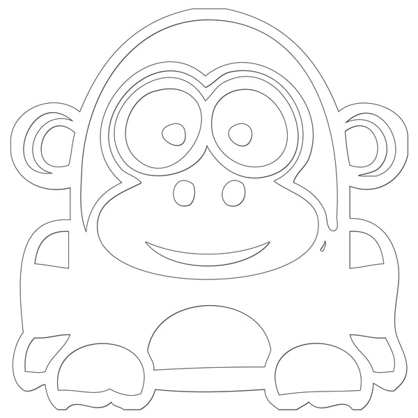 Funny Cartoon Gorilla Iron On HTV Transfer