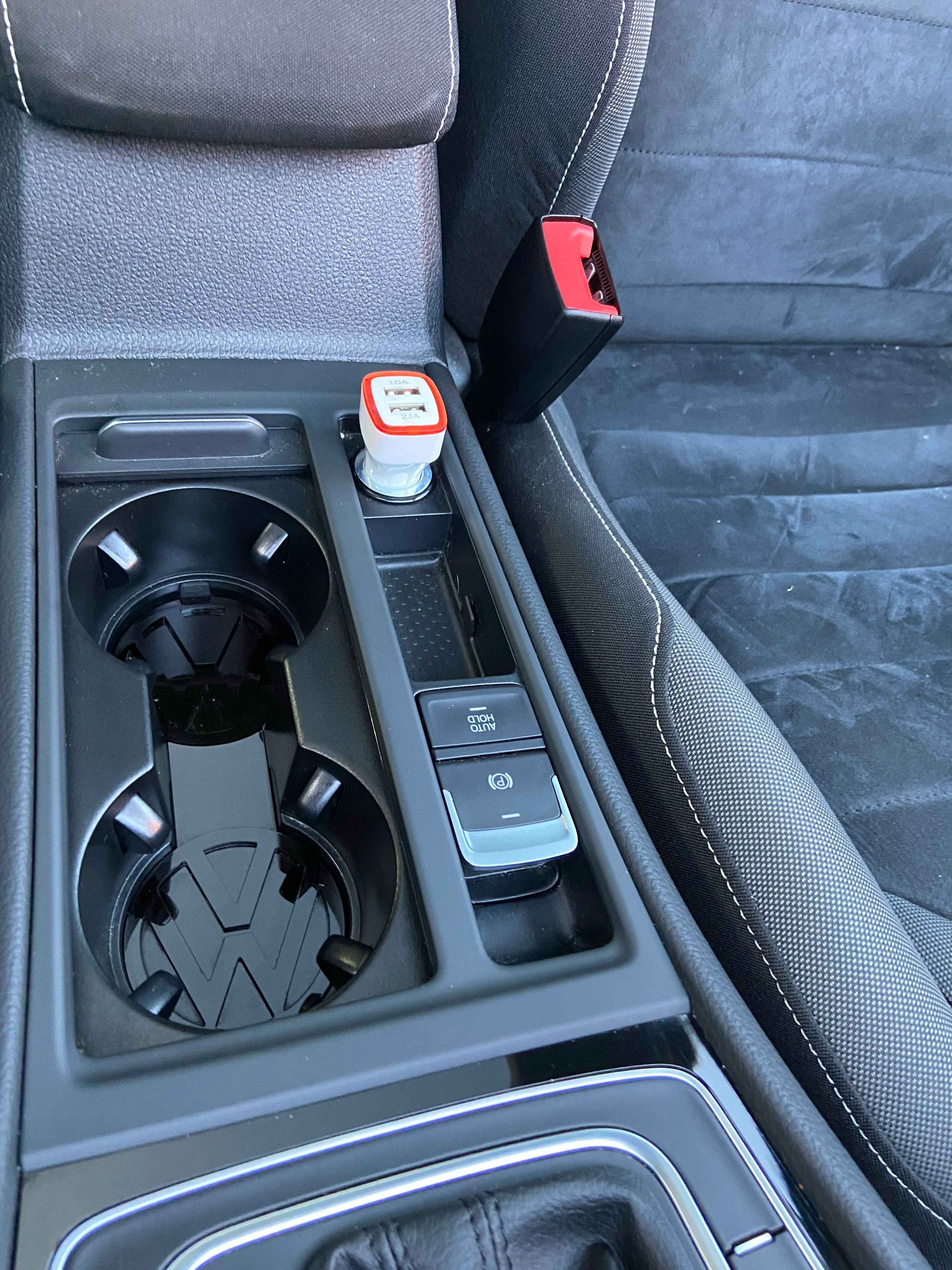 VW Golf MK7 Cup Holder Inserts | GTI, GTD & R Logo Interior Mod