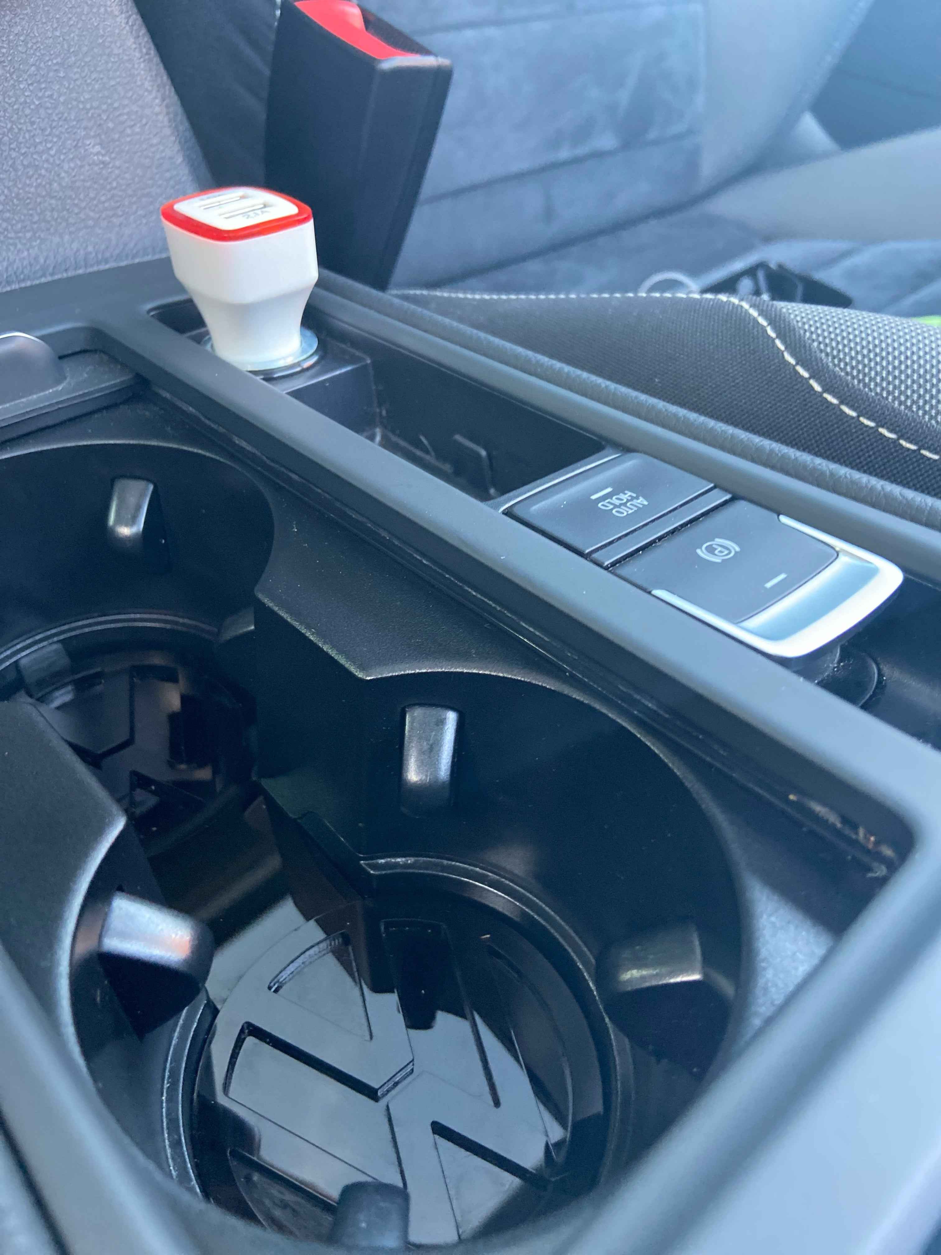 VW Golf MK7 Cup Holder Inserts | GTI, GTD & R Logo Interior Mod