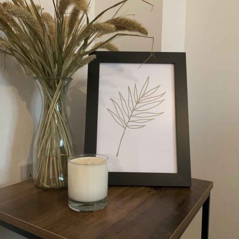 Boho Palm Leaves Boho Hippie Simple Home Wall Decor Print