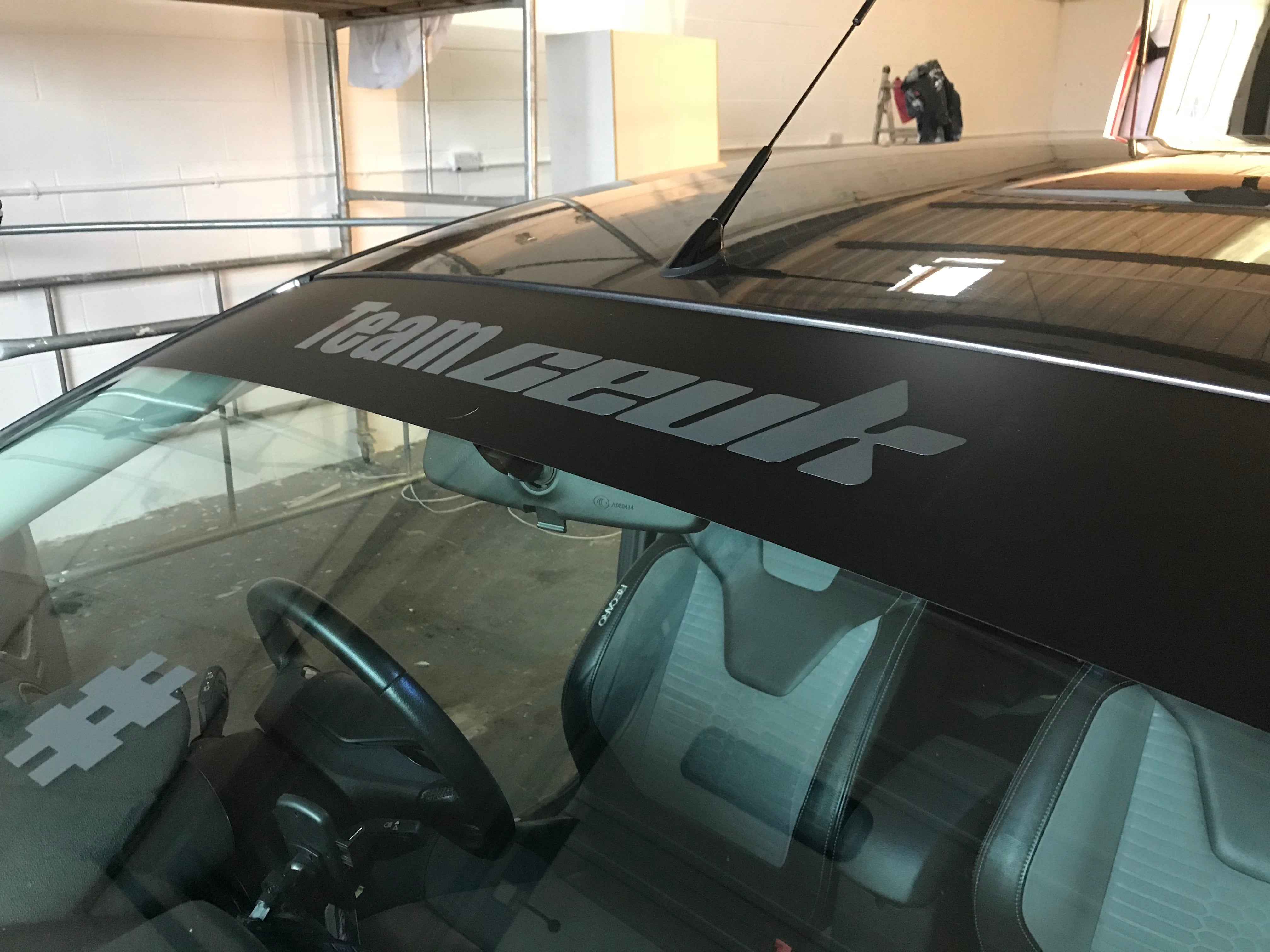 #TeamCEUK Custom Sun Strip – Two-Piece Windscreen Banner Decal