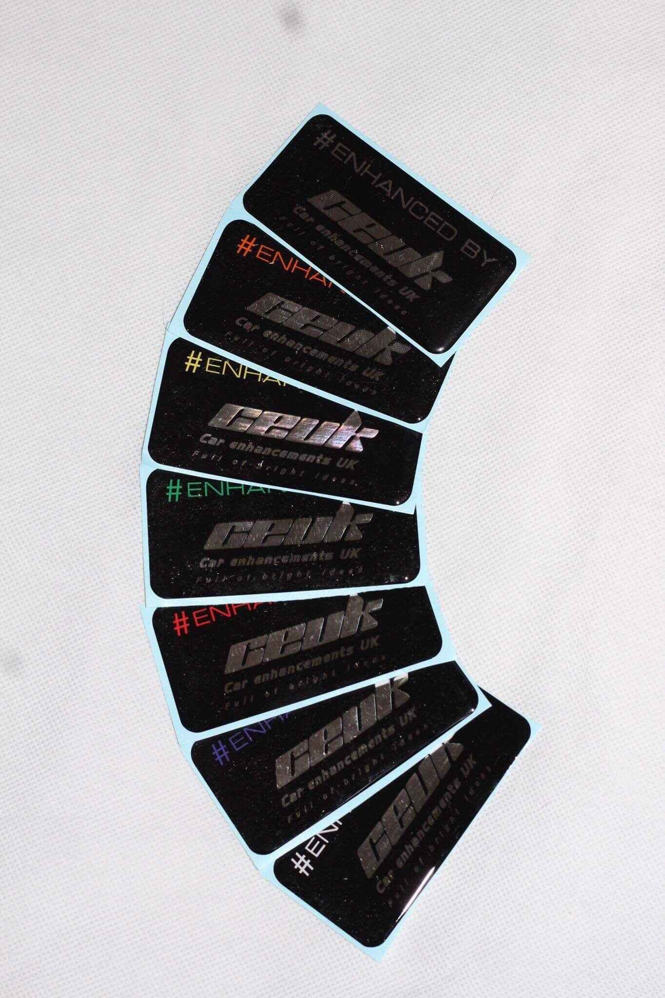 #Enhanced Gel Badge – Premium Car Sticker in Multiple Colours