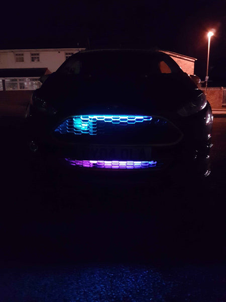 CEUK Chaser Grille LED Light Kit – RGB Bluetooth-Controlled Multi-Colour Strips