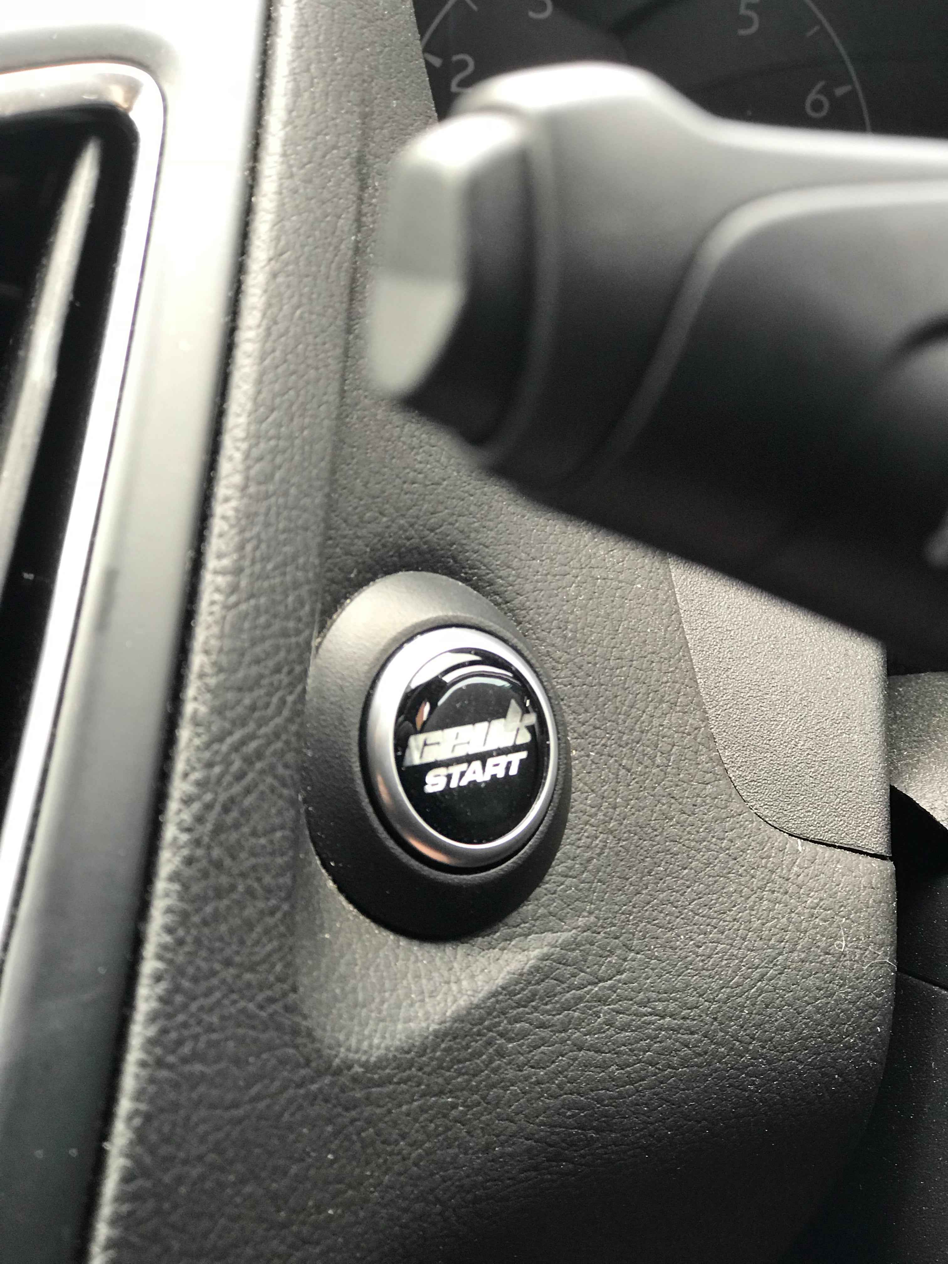 CEUK Logo Start Button Gel Overlay – Black & Chrome for MK7 Fiesta / MK3 Focus