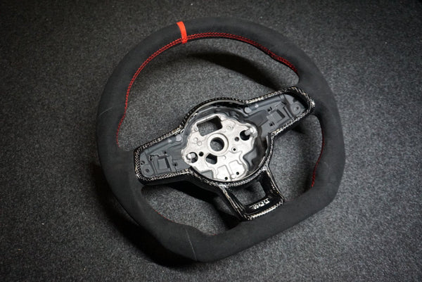 Volkswagen Polo MK6 AW1 Bespoke Custom Alcantara / Leather Steering Wheel (CUSTOM / GTI / R Line / GT 2018 - 2021 Models)