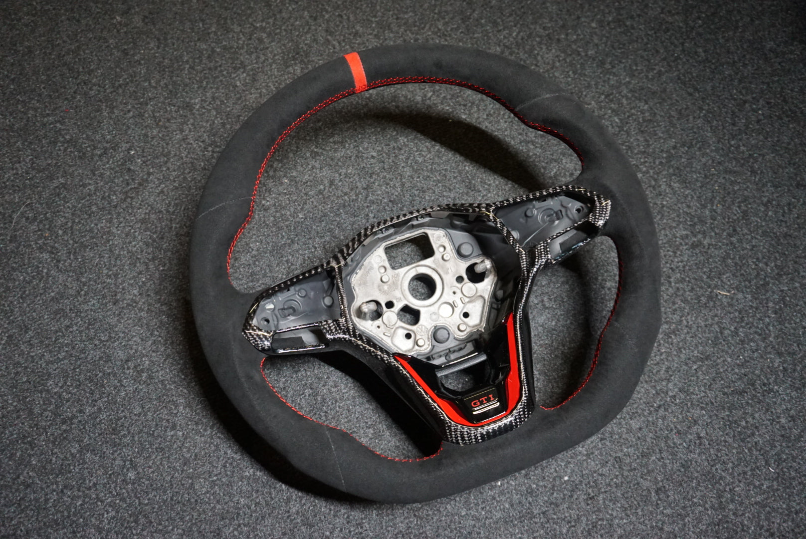 Volkswagen Golf MK8 Bespoke Custom Alcantara / Leather Steering Wheel (CUSTOM /  GTI / GTD / R-Line / R 2020+ Models)