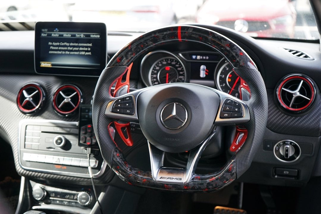 Mercedes Benz A Class W176 Facelift Custom Carbon Fibre Steering Wheel (2014 - 2018 Models)