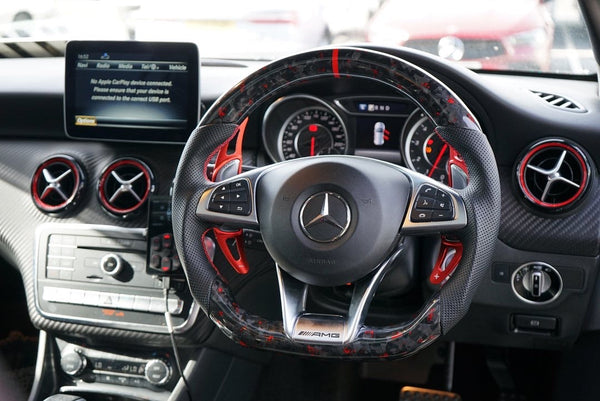 Mercedes Benz A Class W176 Facelift Custom Carbon Fibre Steering Wheel (2014 - 2018 Models)
