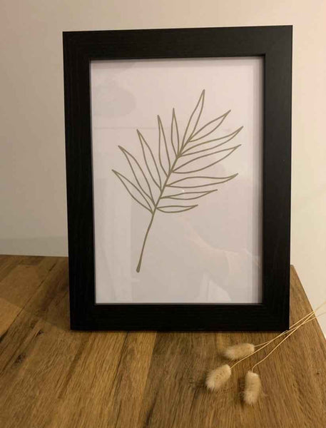 Boho Palm Leaves Boho Hippie Simple Home Wall Decor Print