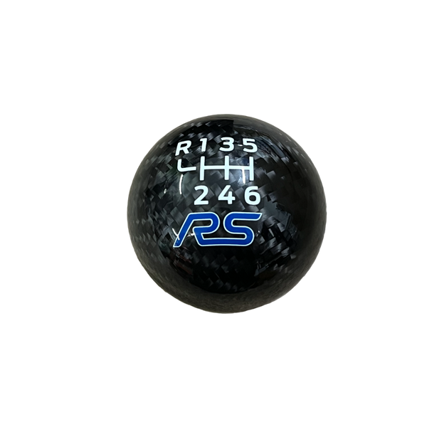 Genuine Carbon Fibre Gear Knob with RS Logo – Fits Most Ford Models