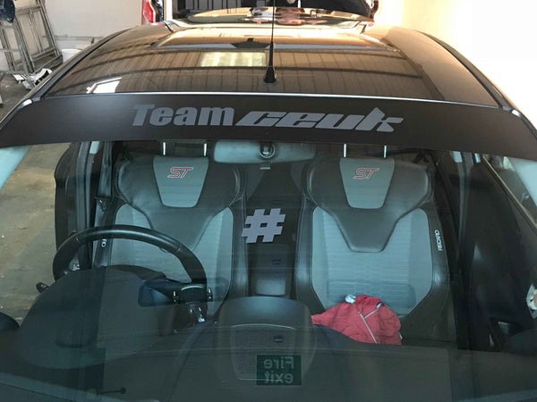 #TeamCEUK Custom Sun Strip – Two-Piece Windscreen Banner Decal