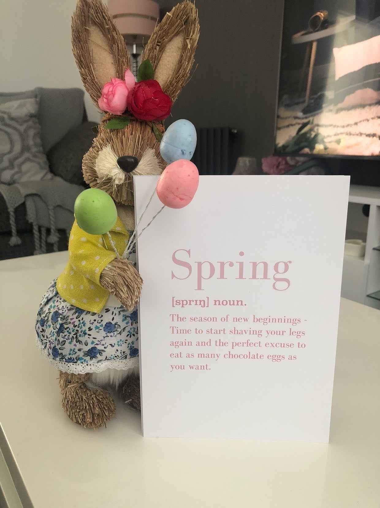 Spring Definition Pastel Pinks Spring Seasonal Wall Home Decor Print