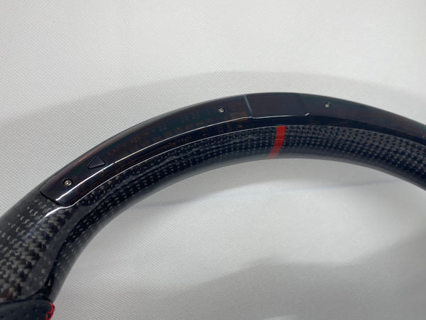 Volkswagen Polo AW MK6 GTI / R Line LED Display Carbon Fibre Steering Wheel (LED CUSTOM / 2018+ Models)