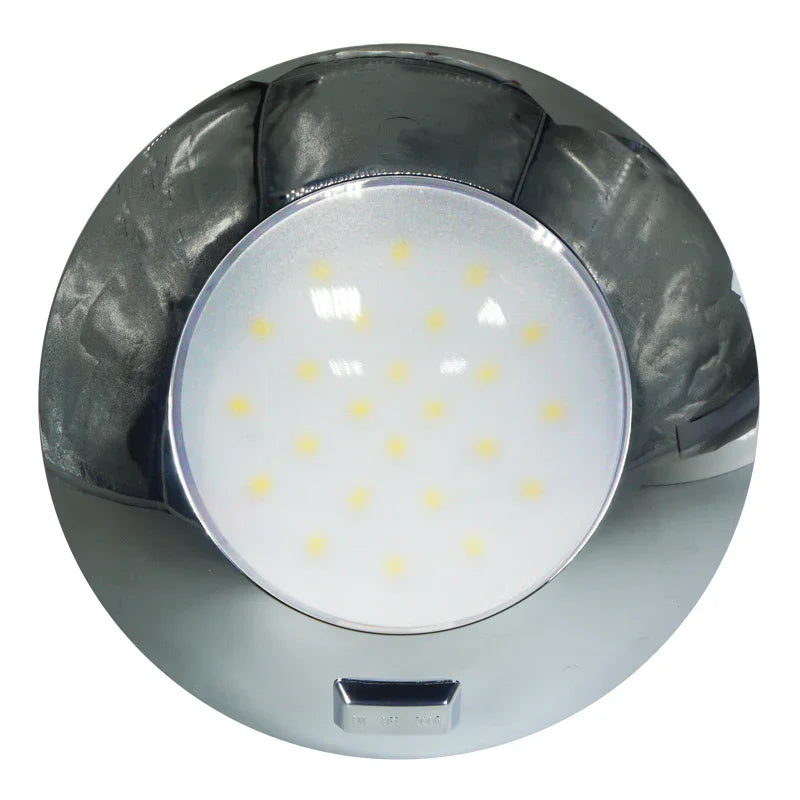 AquaLED Dome Round Chrome Light, 4.8W 12/24V | 4Boats