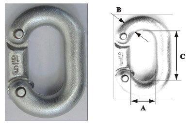 10mm Galvanised Chain Connector Link | Heavy-Duty Chain Coupler