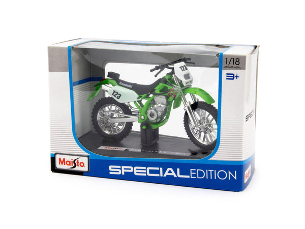 Kawasaki KLX250SR green - 1:18 Scale Motorbike Model