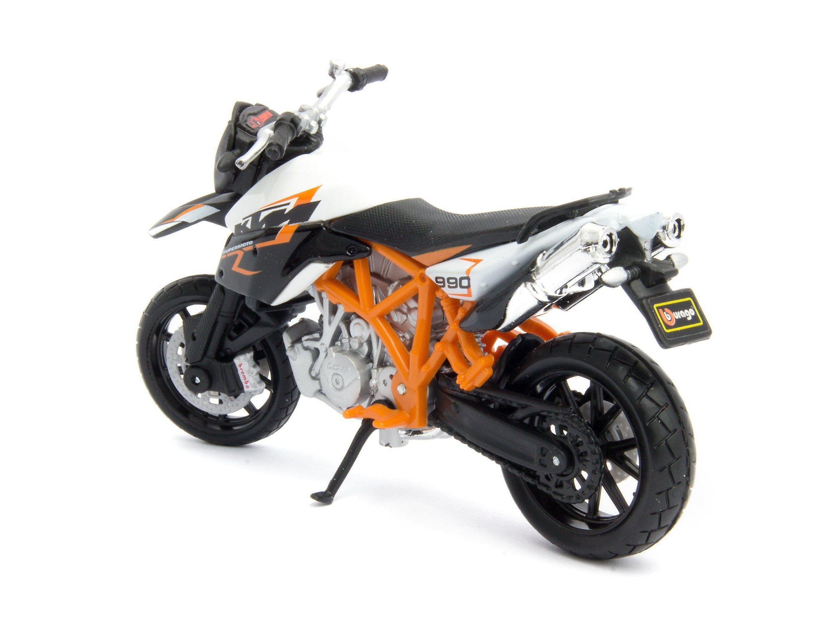 KTM 990 Supermoto R 2011 black/white- 1:18 Scale Motorbike Model
