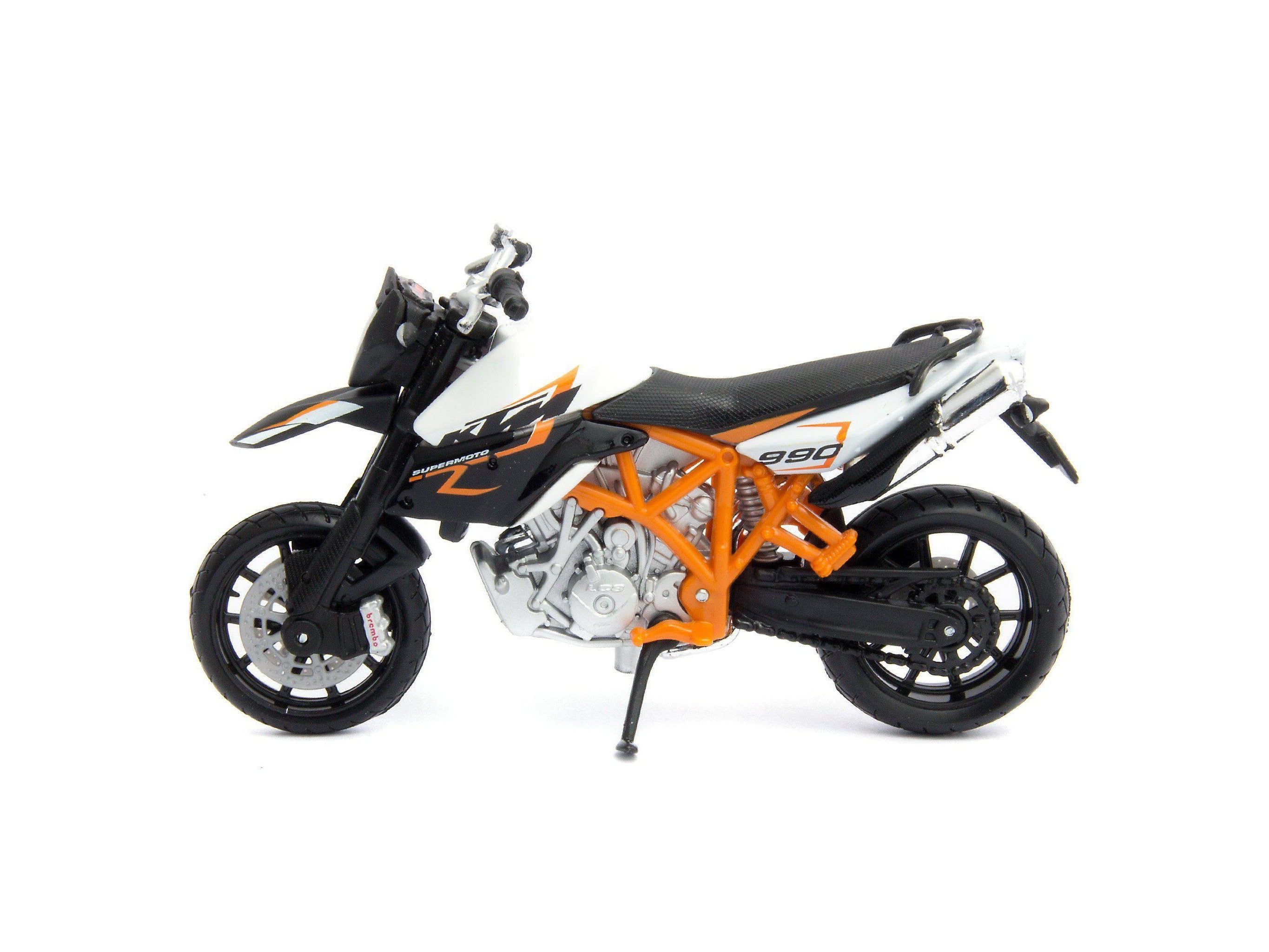 KTM 990 Supermoto R 2011 black/white- 1:18 Scale Motorbike Model