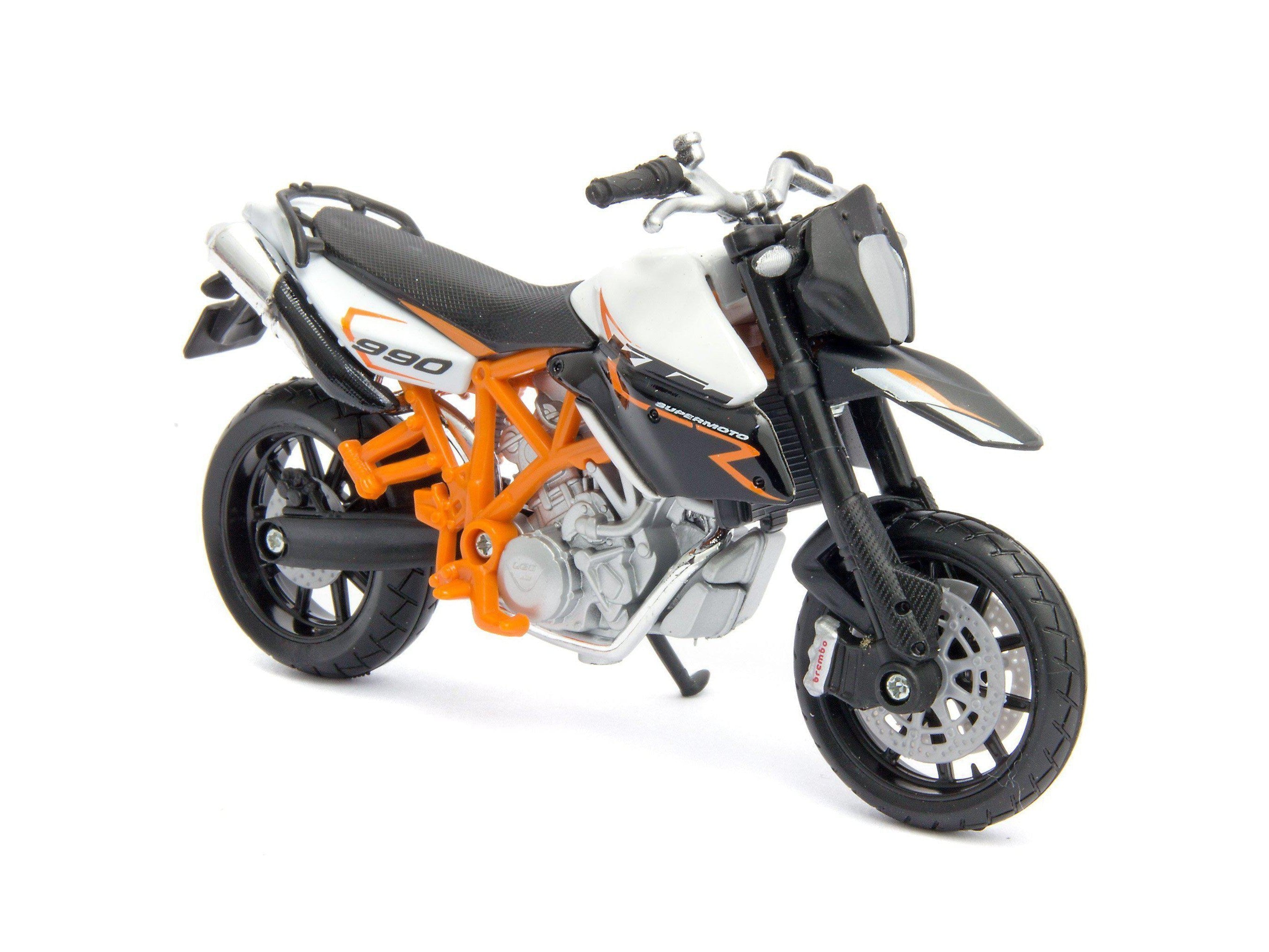 KTM 990 Supermoto R 2011 black/white- 1:18 Scale Motorbike Model