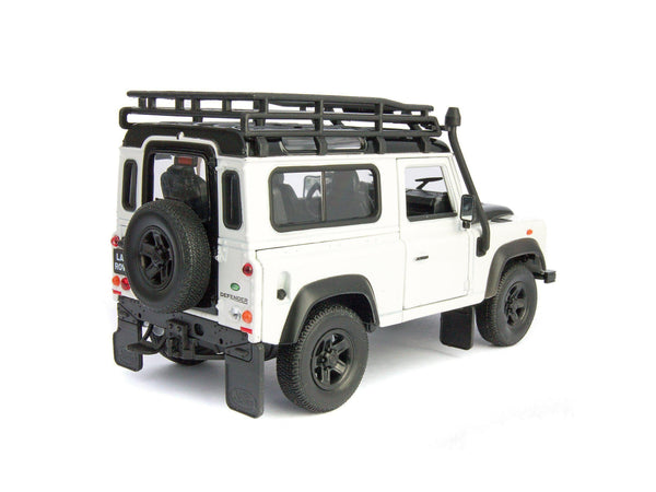 Land Rover Defender 90 with snorkel white - 1:24 Scale