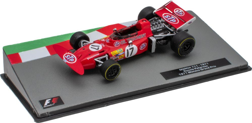 March 711 #17 F1 Monaco GP 1971 Ronnie Peterson 1:43 Scale Diecast Model
