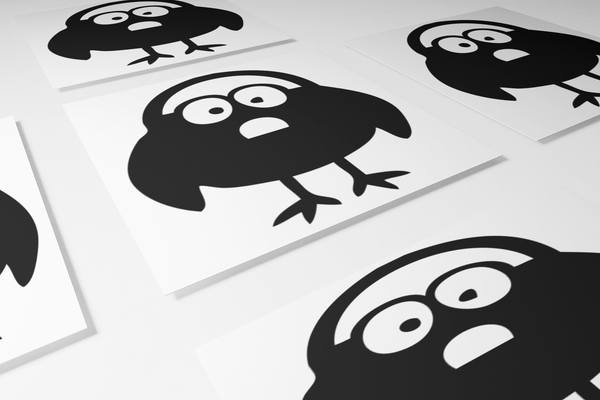 Funny Cartoon Bird Sticker