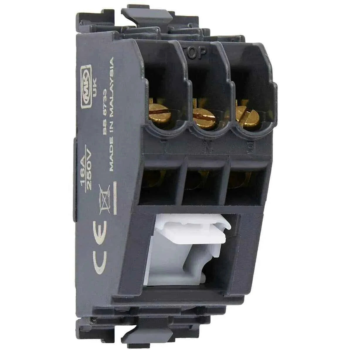 Cable Outlet Wall Plate Grid Plus Aspect 10mm 16A Black MK K4886 BLK Grid
