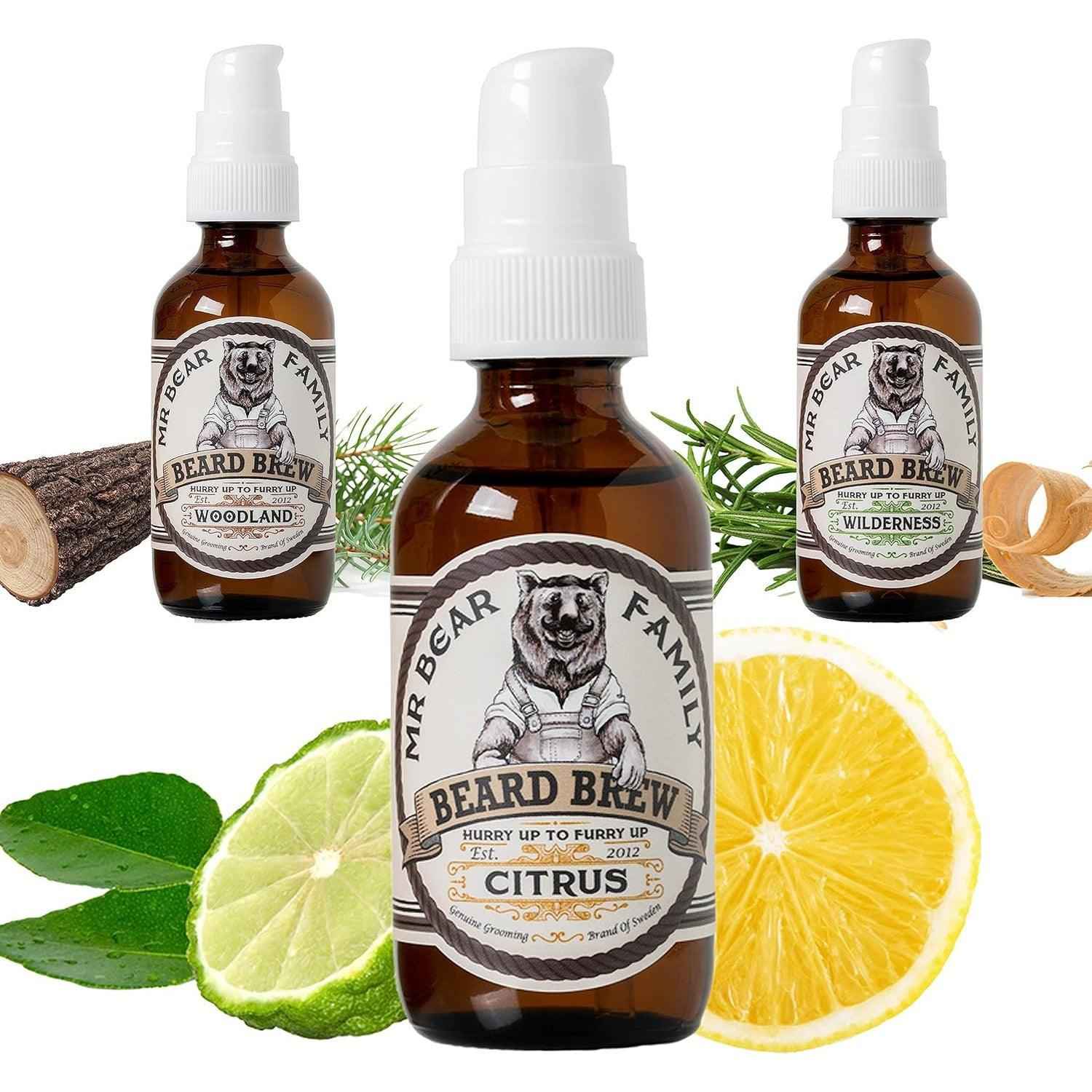 Beard Oil for Men Natural Jojoba Argan Moisturiser Softener 60ml Citrus