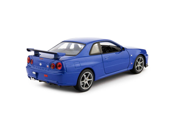 Nissan Skyline GT-R (R34) blue - 1:24 Scale