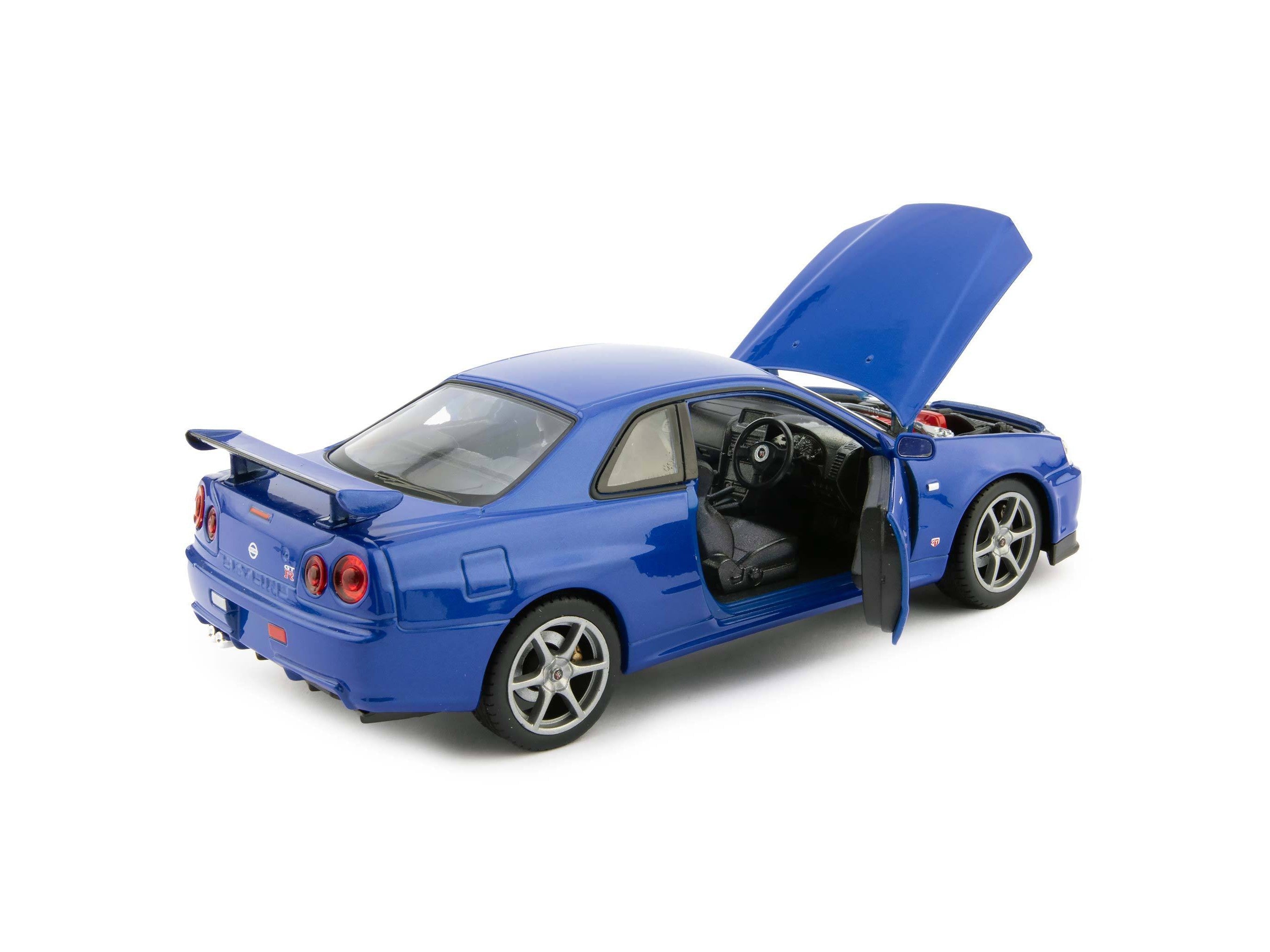 Nissan Skyline GT-R (R34) blue - 1:24 Scale