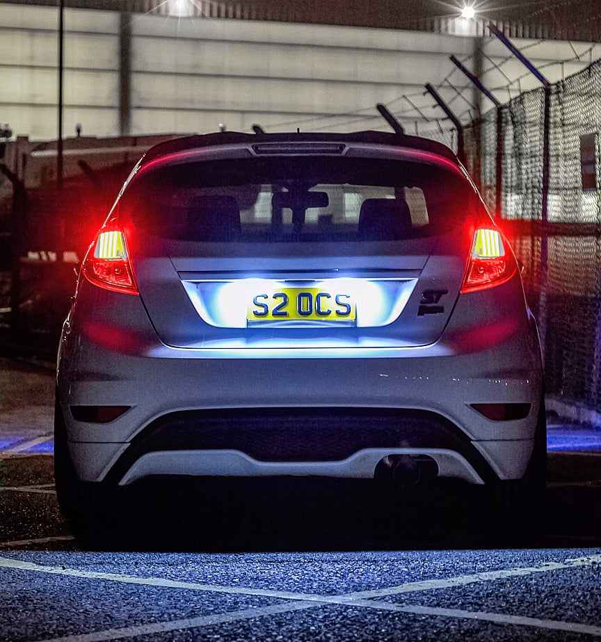 BriteVue Full LED Number Plate Light Units (Pair) – Sealed SMD Replacement (T10 | W5W) - Ford Fiesta MK7 / MK7.5 (2008-2017)