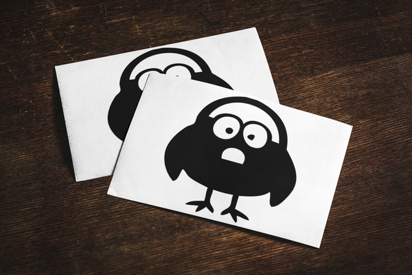 Funny Cartoon Bird Sticker