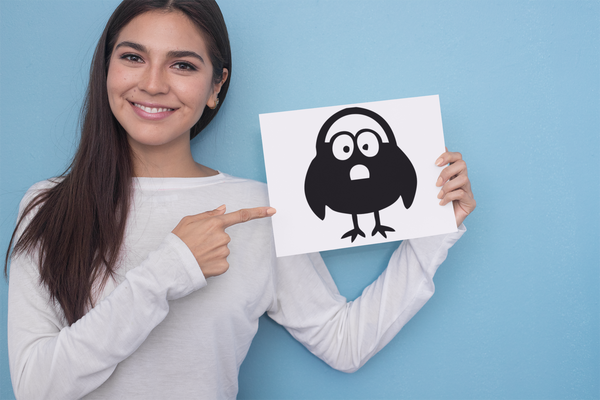 Funny Cartoon Bird Sticker