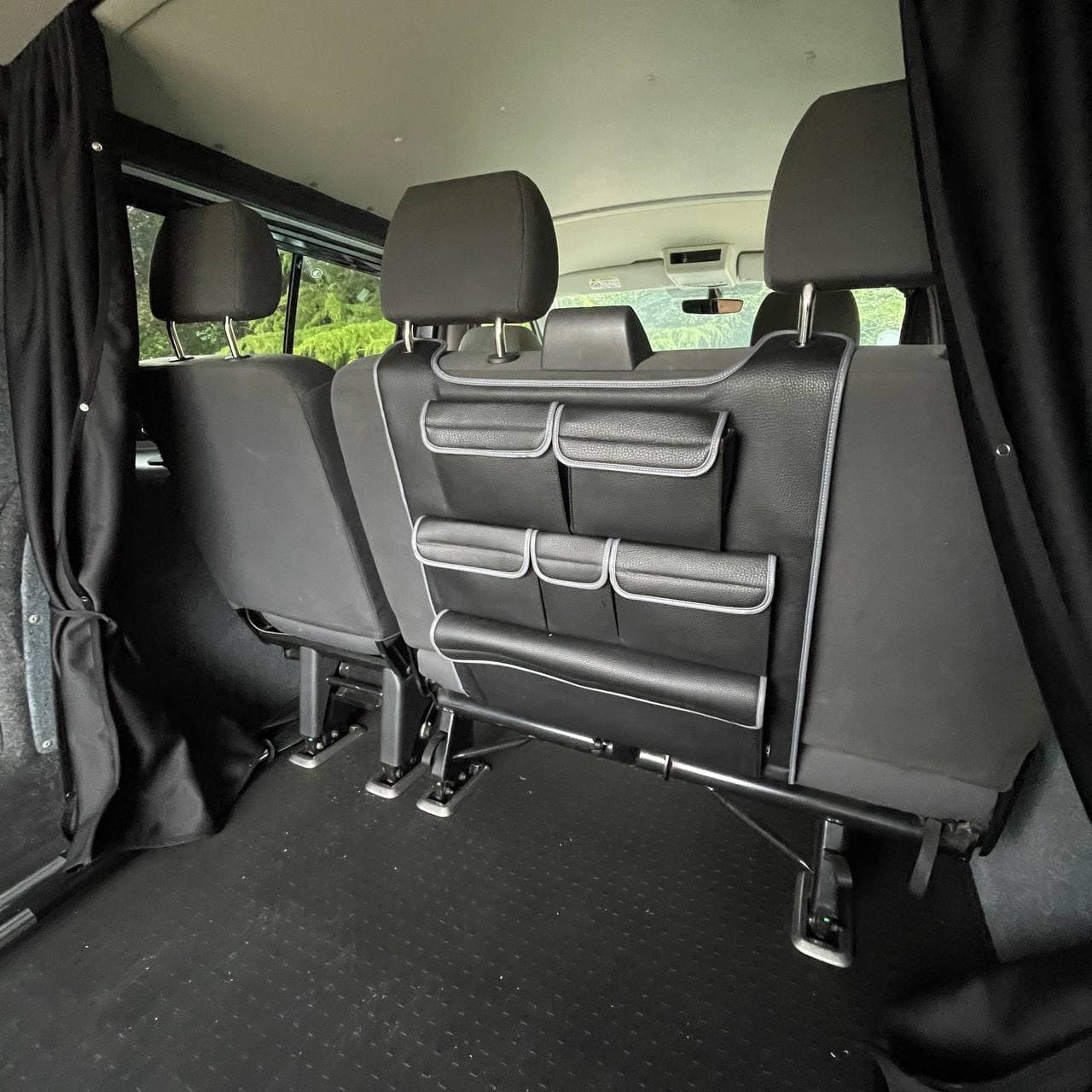For VW T5 T5.1 Transporter Campervan Leatherette Back Seat Organiser Single + Double