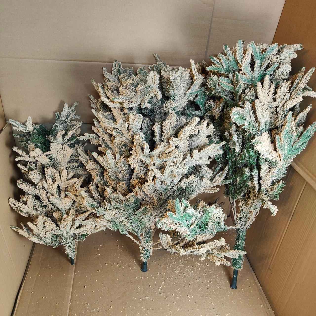 Artificial Christmas Tree 2.3m Brown Flocked with Folding Metal Stand