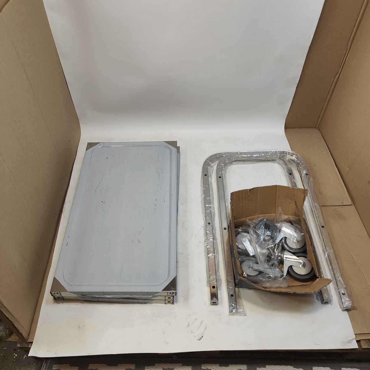 3 Tier Catering Trolley Stainless Steel with Locking Wheels 75x40x83cm Nisorpa