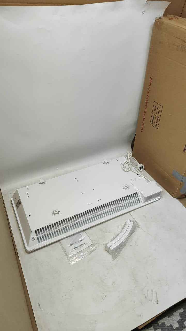 1800W White Electric Radiator Heater with Thermostat Wall Mounted
