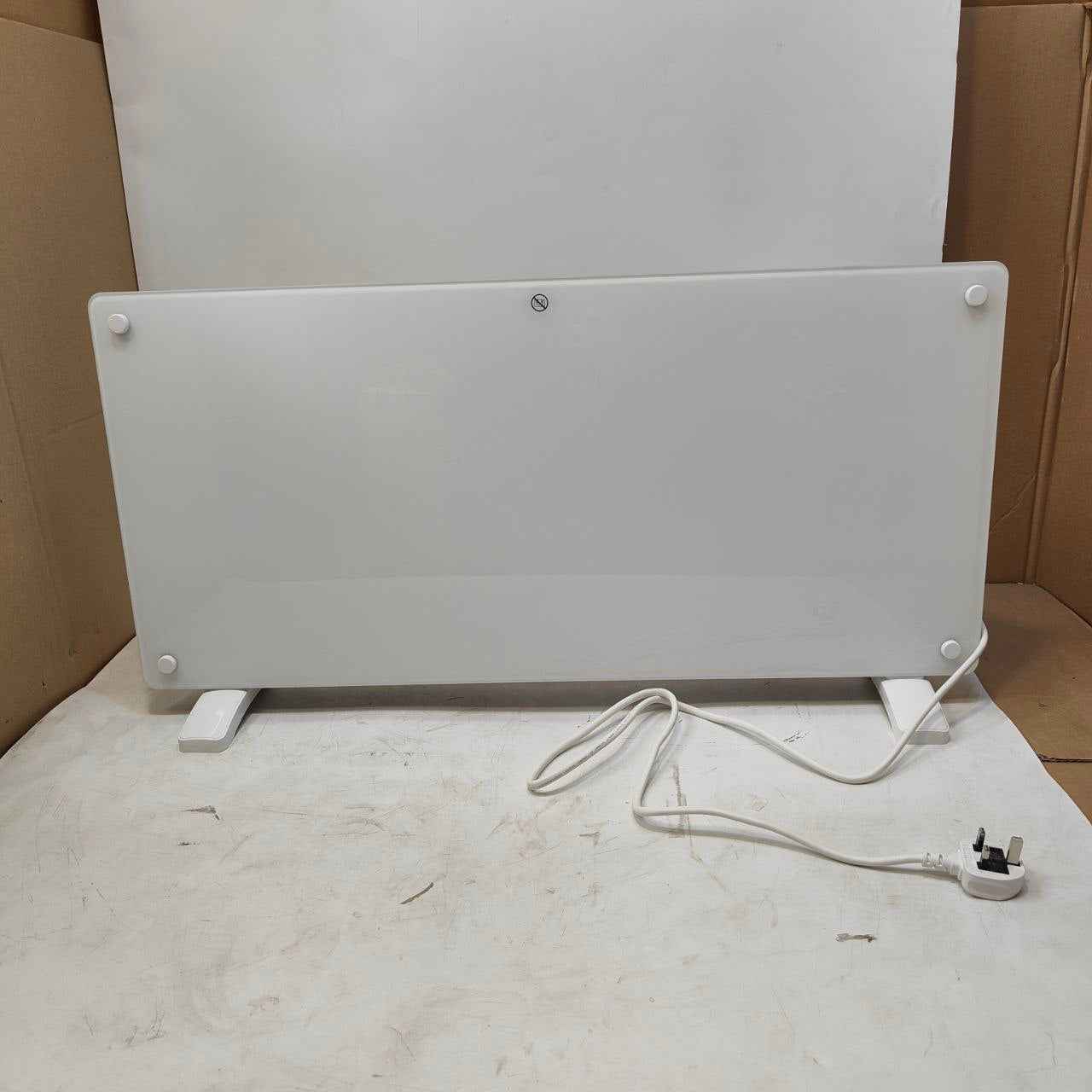2000W White Glass Electric Radiator Heater with Thermostat Wall Mounted Futura
