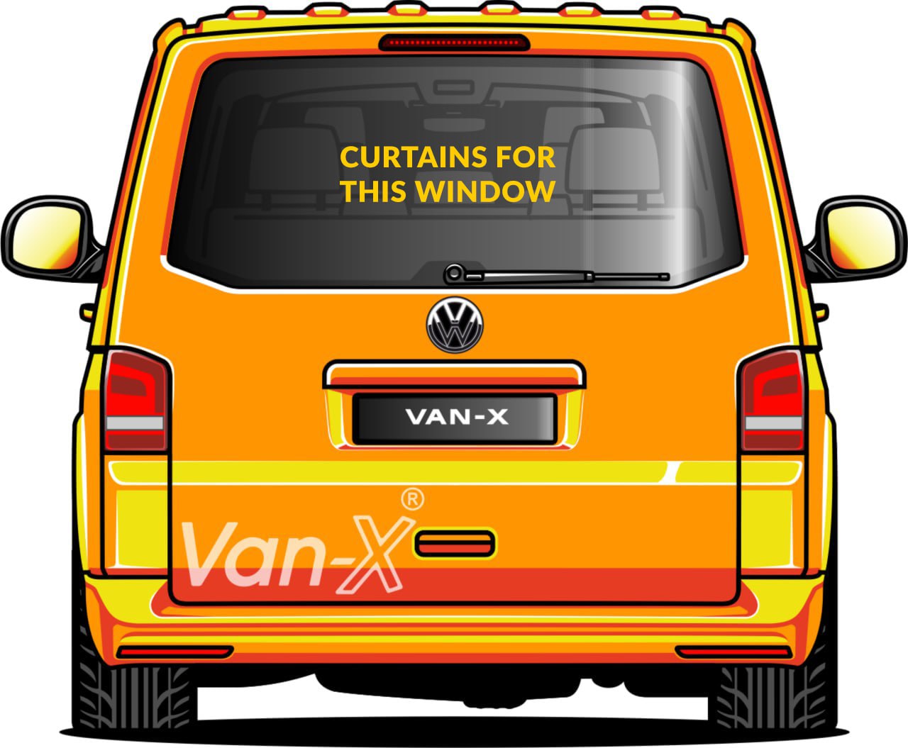 For VW T4 Transporter Van Conversion Premium Curtains - Black/Blue - CREATE YOUR OWN BUNDLE! Van-X