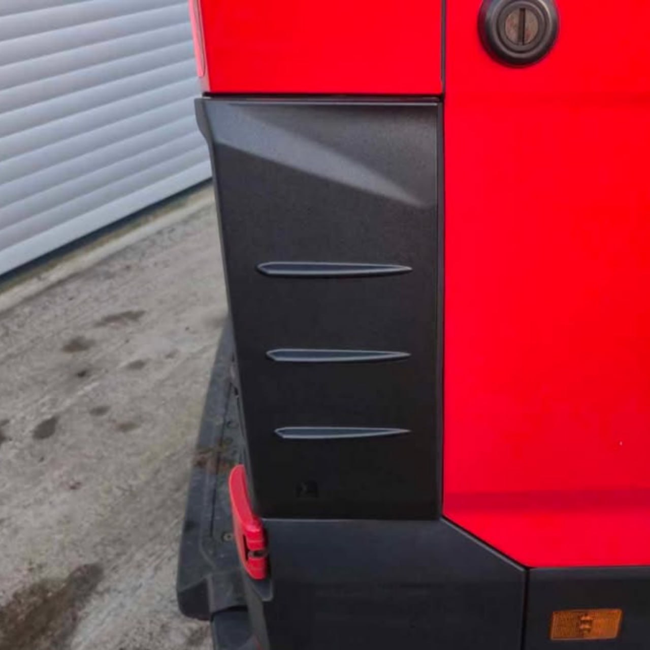 For MAN TGE Rear Light Guards - Ultimate Matte Black Hammerite Protection (2018+)