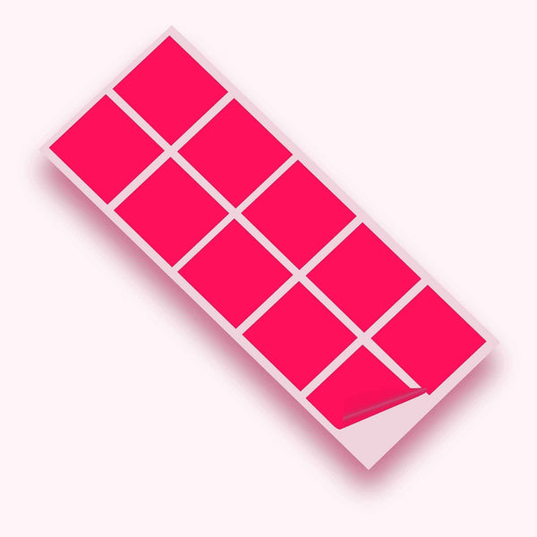 Pink Gloss 100mm SQ Vinyl Wall Tile Stickers Kitchen & Bathroom Transfers