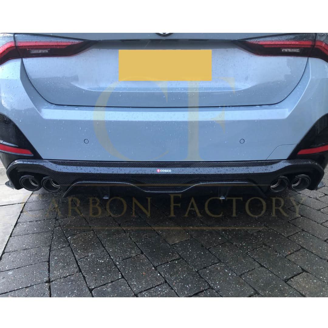 SQ Style Pre-Preg Carbon Fibre Rear Diffuser Quad Exhaust for BMW G26 4 Series Gran Coupe 21-24
