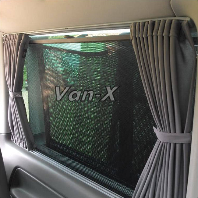 For VW T5 Window Curtains Eco-Line - Black | Van-X
